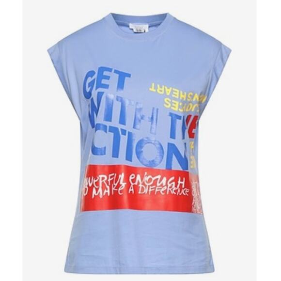 Chloé Corita Kent Graphic print Cotton jersey Tee Tender Blue - Picture 2 of 7